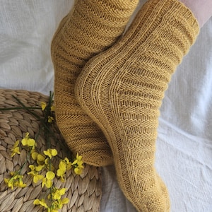Easy No Heel Sock Knitting Pattern for Beginners, PDF Instant Download