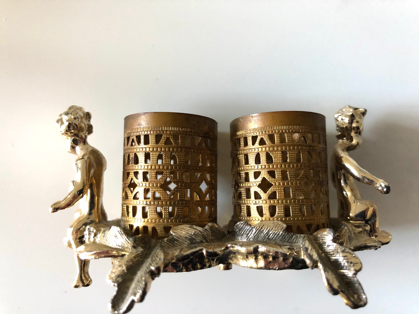 Cherub Vintage Lipstick Holder 50s Vanity Sam Fink Organizer Etsy