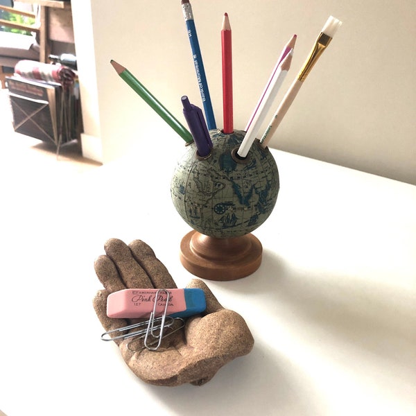 Globe Pencil Holder Etsy