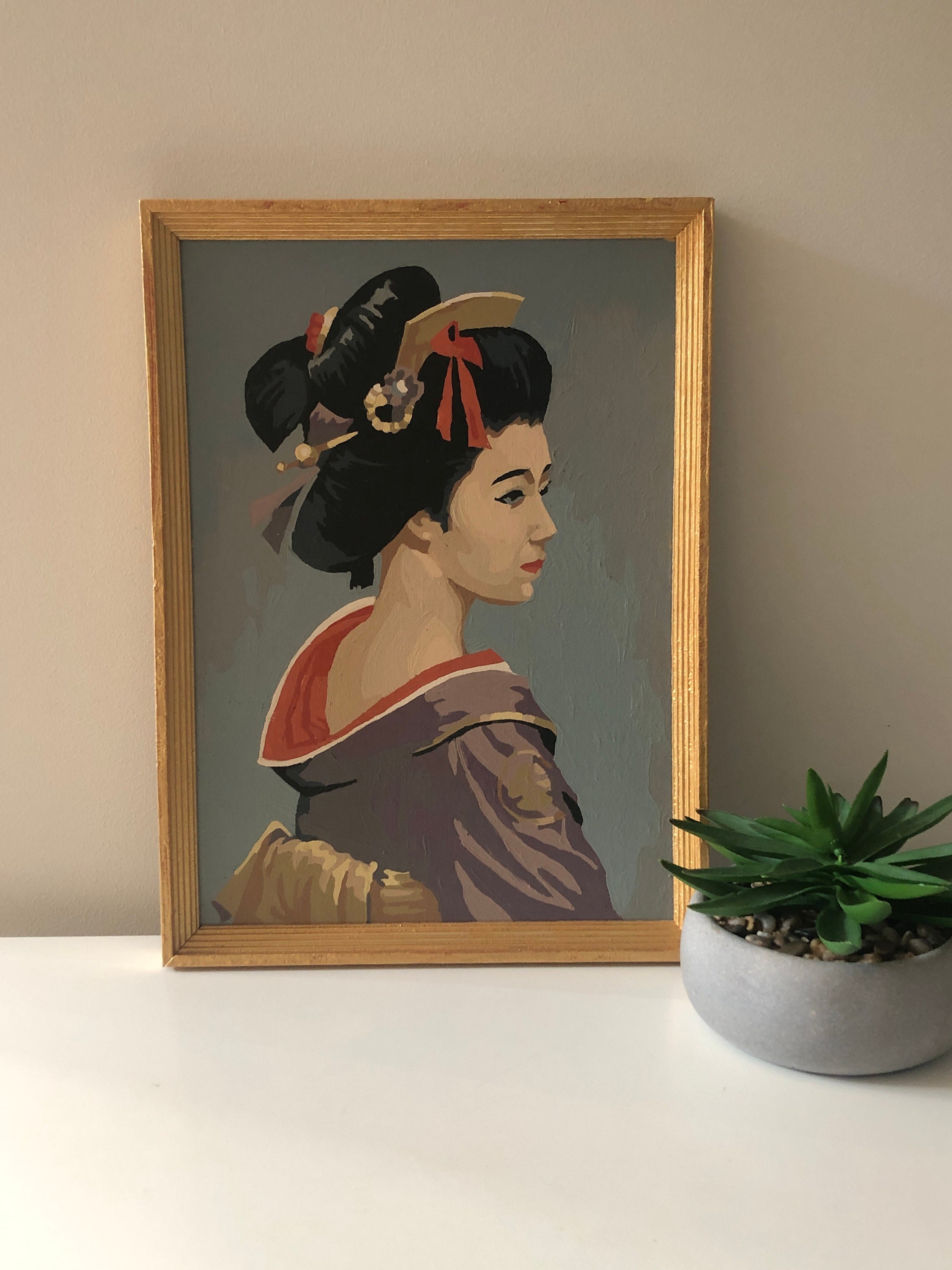 肉筆画美人画 GeishaGirl 着物アンティーク風画額縁付 il_fullxfull.5376093290_k3kr.jpg