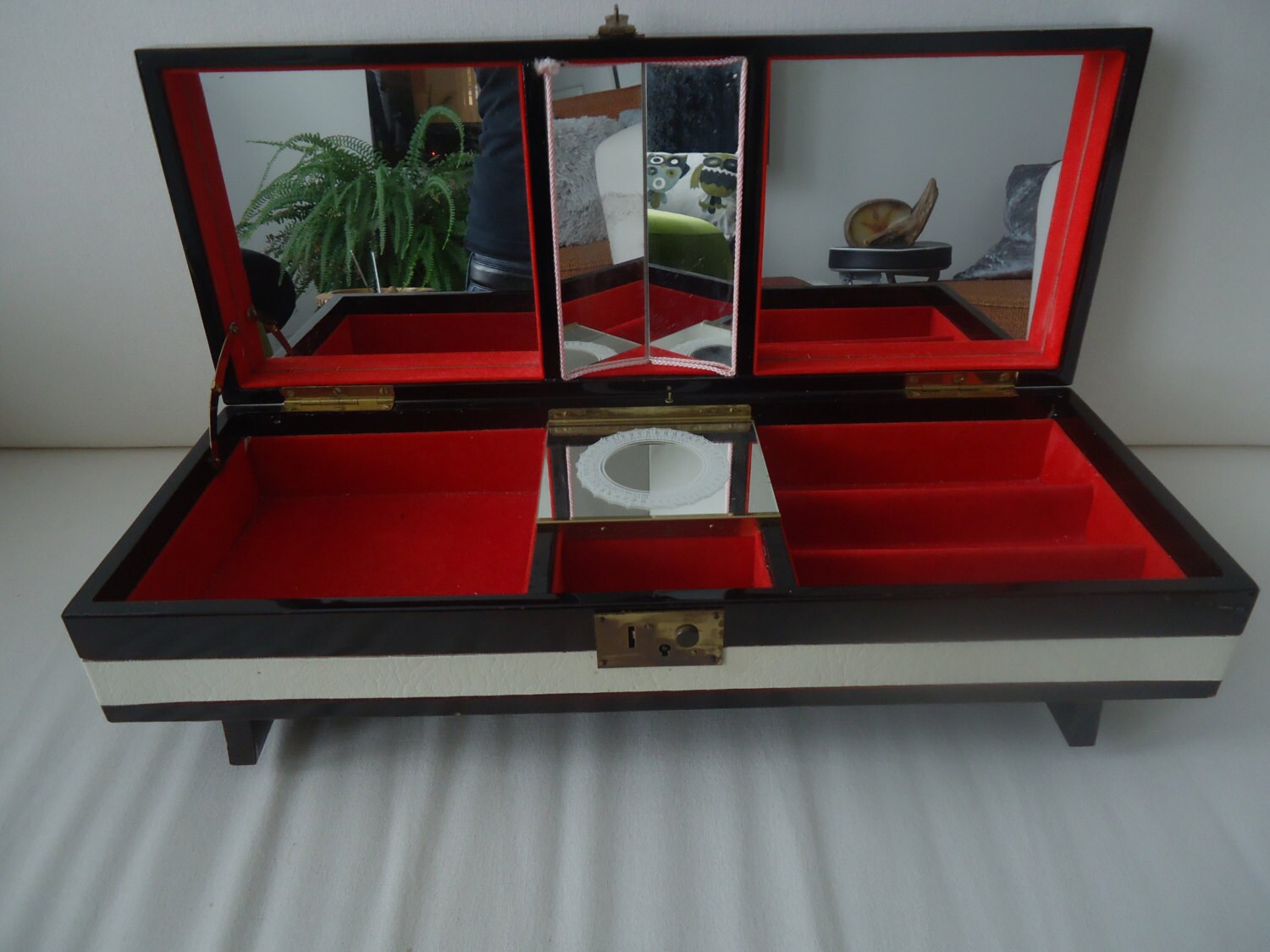 Vintage Lucite Jewelry Music Box RETRO Mid Century circa Etsy