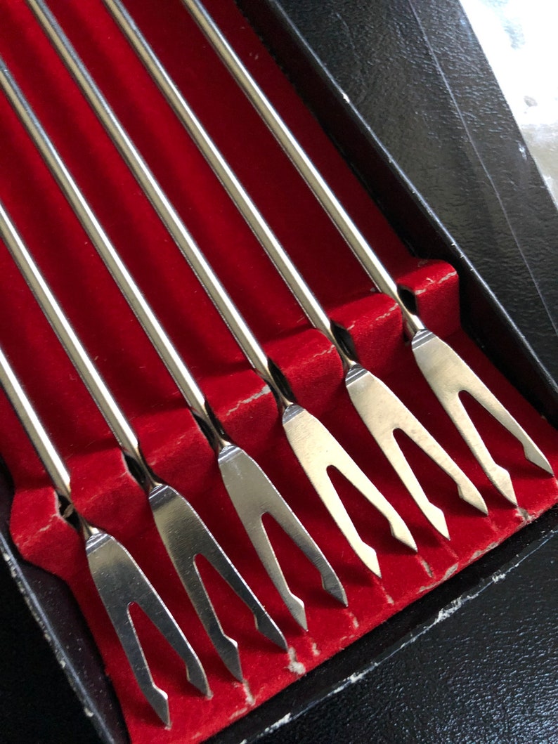 Vintage Fondue Forks Mid Century Home Dining Etsy