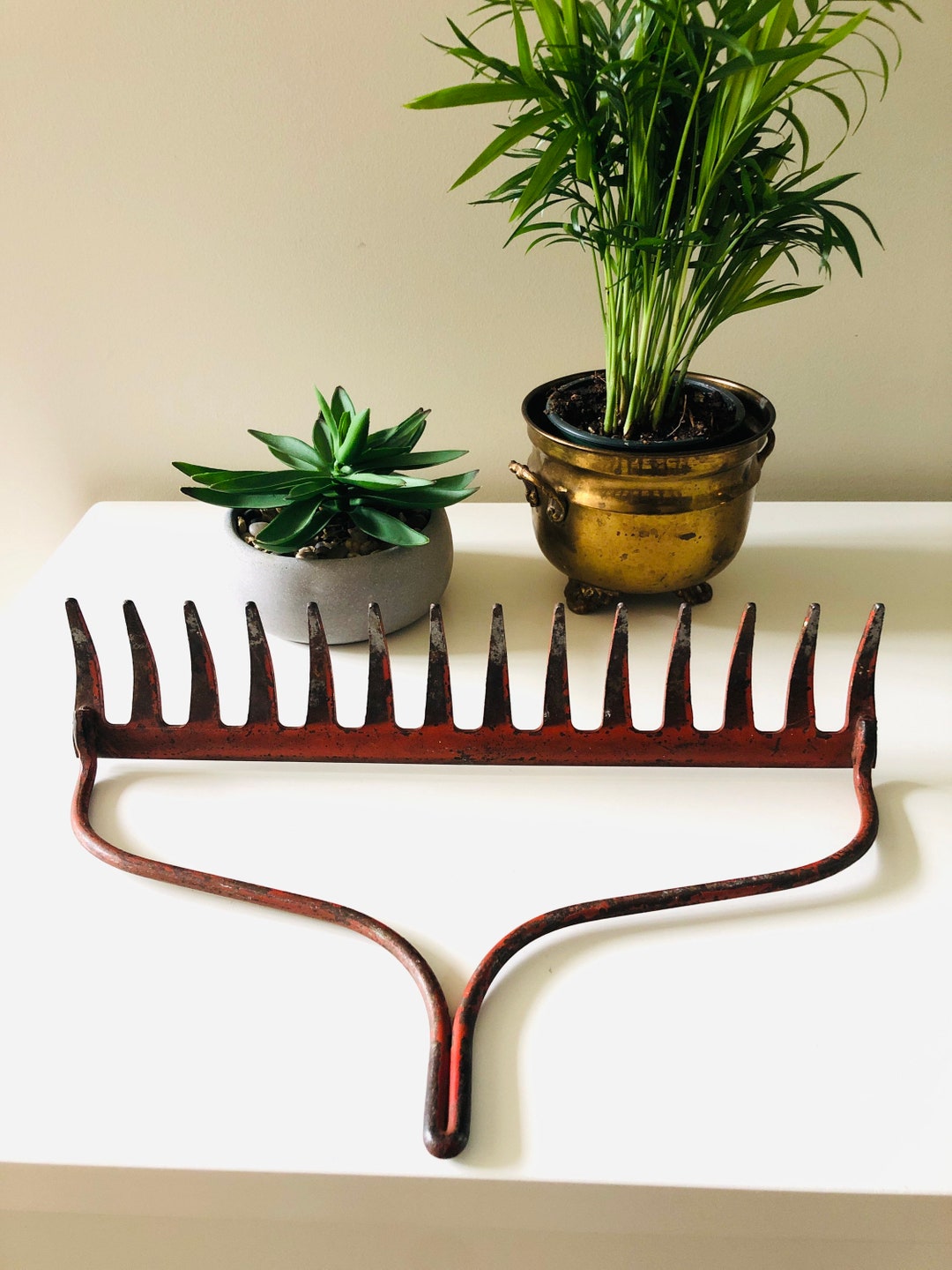 SALE Vintage Rake Head Farmhouse Decor Wall Decor Hanging Herbs/dried ...