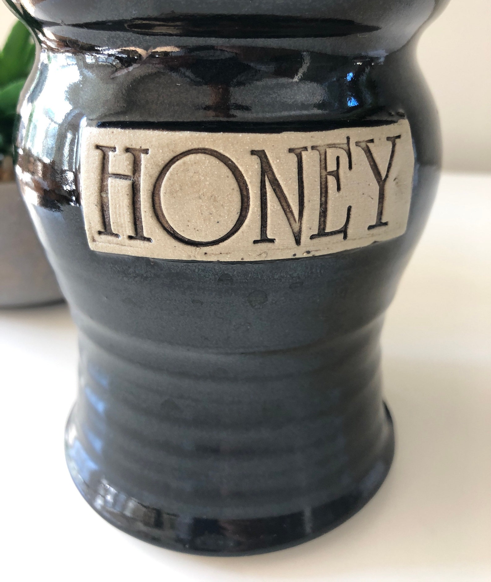 Vintage HONEY Pot Ceramic Handmade Pottery Etsy