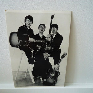 The Beatles Apple Corps The Beatles Picture Postcard Unused Vintage Postcard Made in U.S.A 1989 Black and White