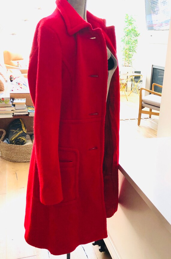 Vintage Bright Red Miss Sixty Abrigo Made In Italy | Etsy España