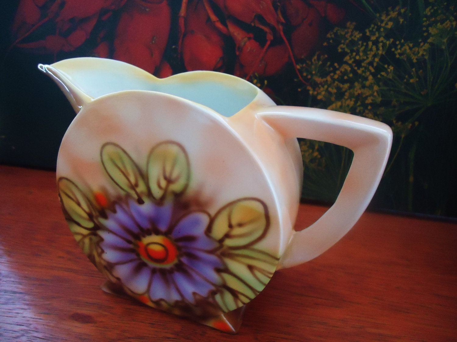 1930 Longton Royal Art Pottery Art Deco Handled Pitcher | Etsy