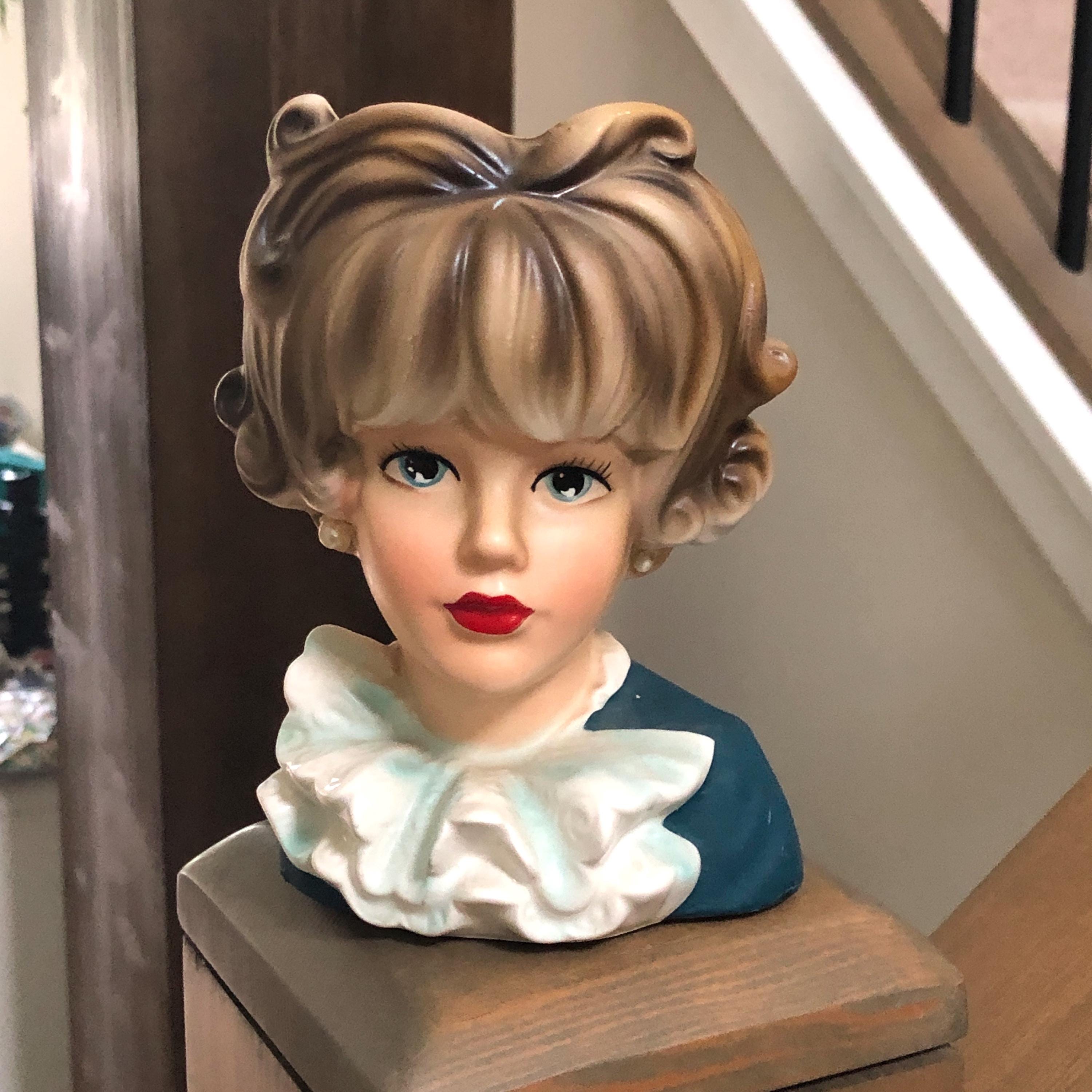 SALE Vintage Relpo Lady Head Vase Japan 60's Collectible - Etsy