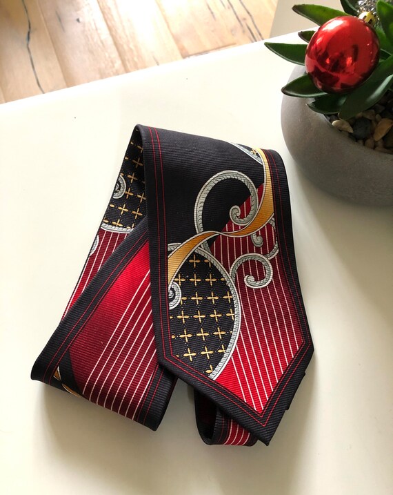 SALE 80's Handsome Silk Italian Tie Beautiful Des… - image 4