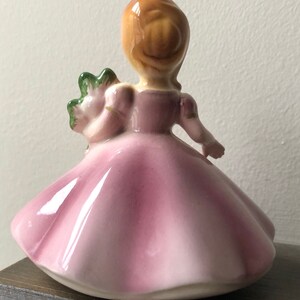 Vintage Josef Figurine Pink Dress Birthstone Japan Collectible 50s image 3