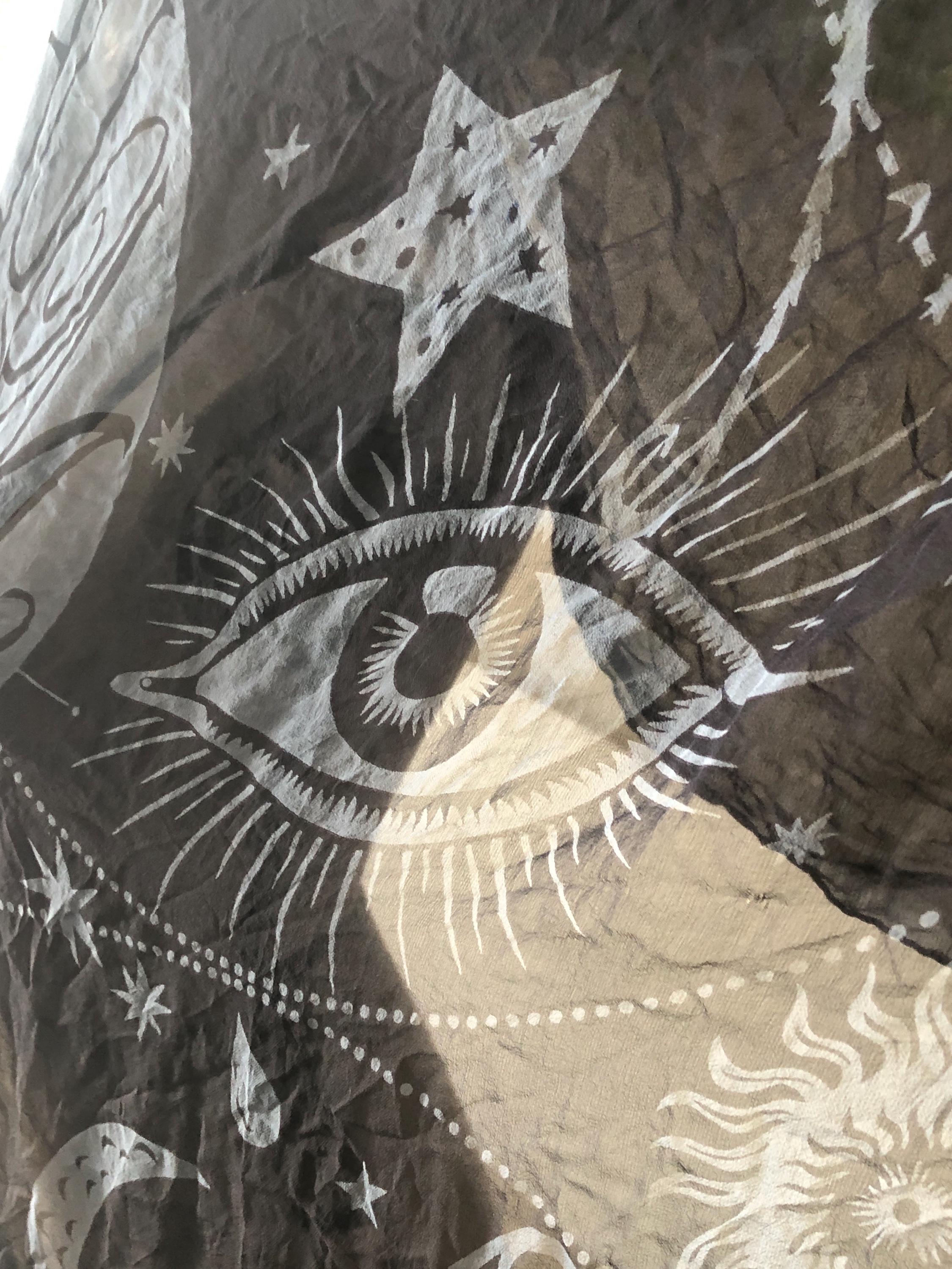 ALEXANDER MCQUEEN★素敵！Midnight Blue JELLYFISH SKULL SCARF McQueen // Navy & Black Silk Skull Scarf – VSP Consignment
