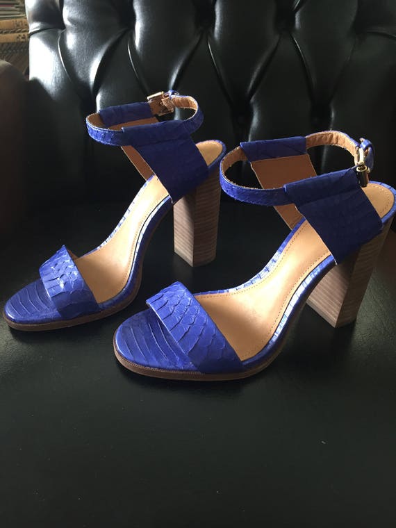 coach blue sandals