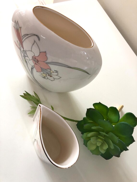 Vintage Japanese Flower Vase + One Free! Made in Japan Retro Mid