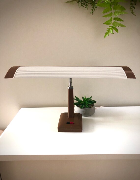 Vintage Goose-neck Desk-lamp Fluorescent Flexible Made in JAPAN
