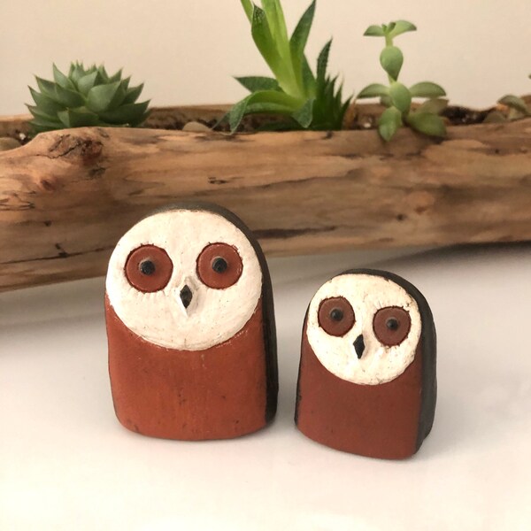 Vintage Danish Thyssen Keramik Ceramic Owls Mid Century Mod Decor Retro #602 #603 Danish Modernist