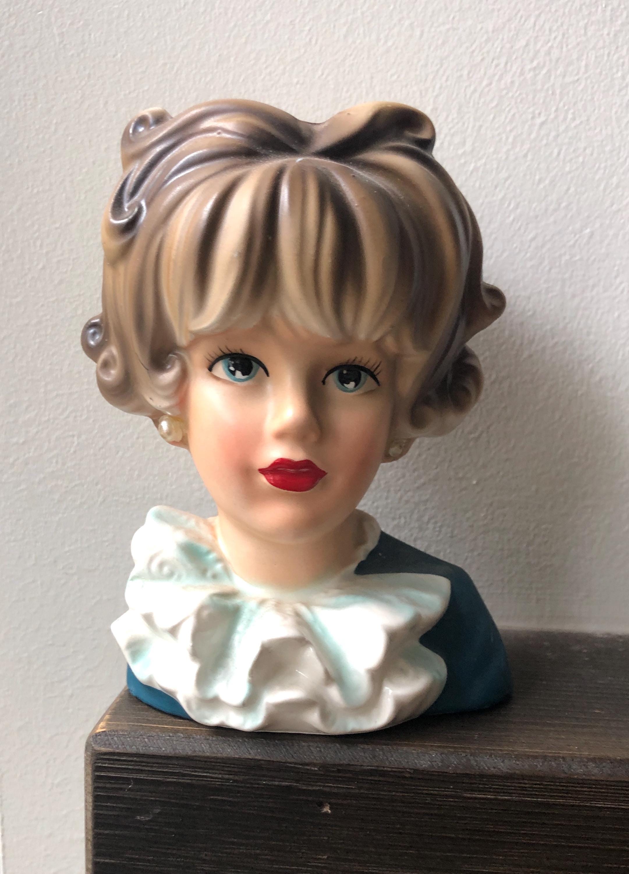 SALE Vintage Relpo Lady Head Vase Japan 60's Collectible - Etsy