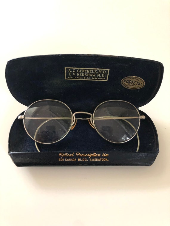 Vintage Eye-wear Wired Spectacles With Case Early… - image 2