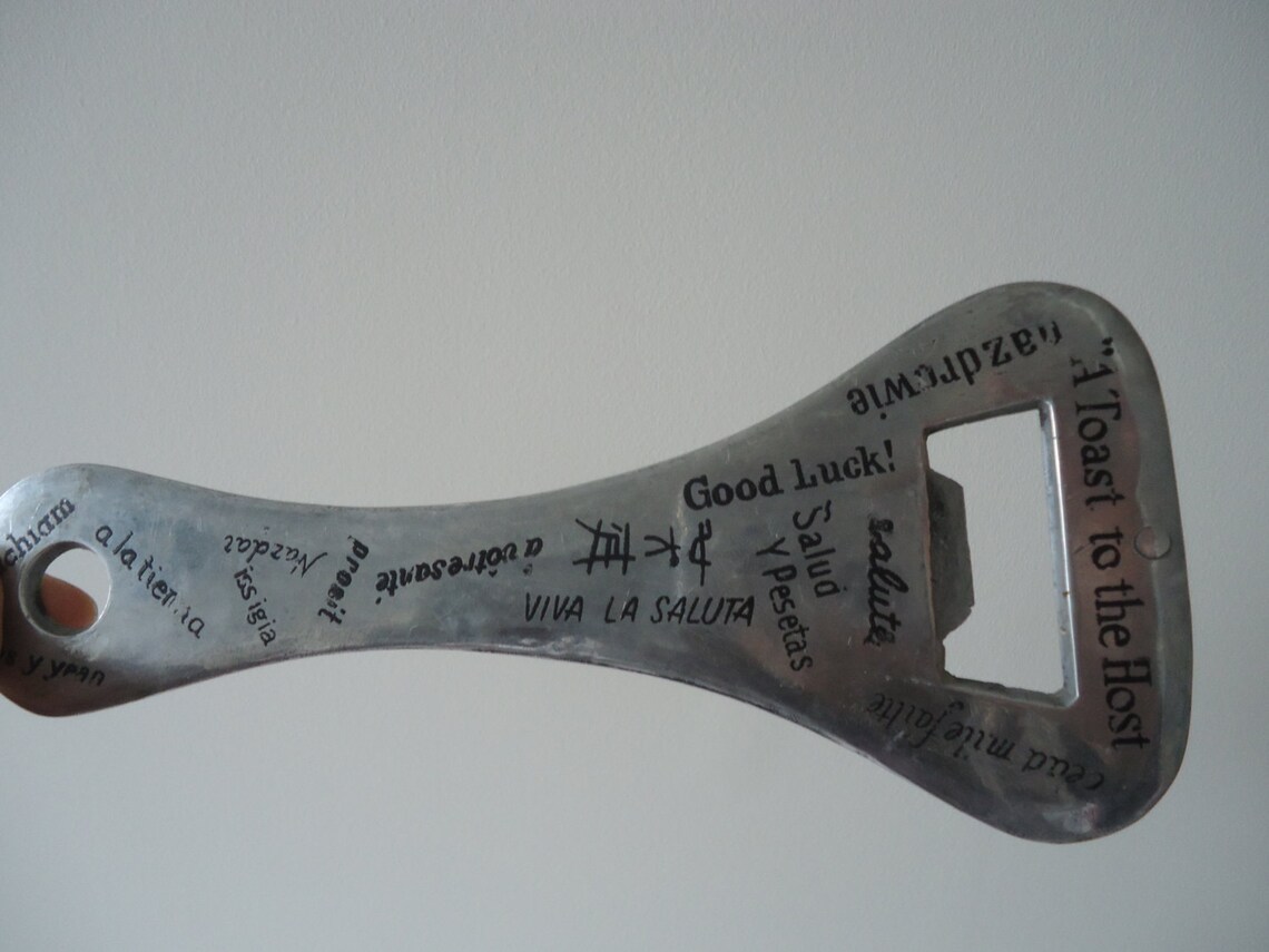 Vintage 9 Inch Bottle Opener Made in Italy Salute A Toast to Etsy