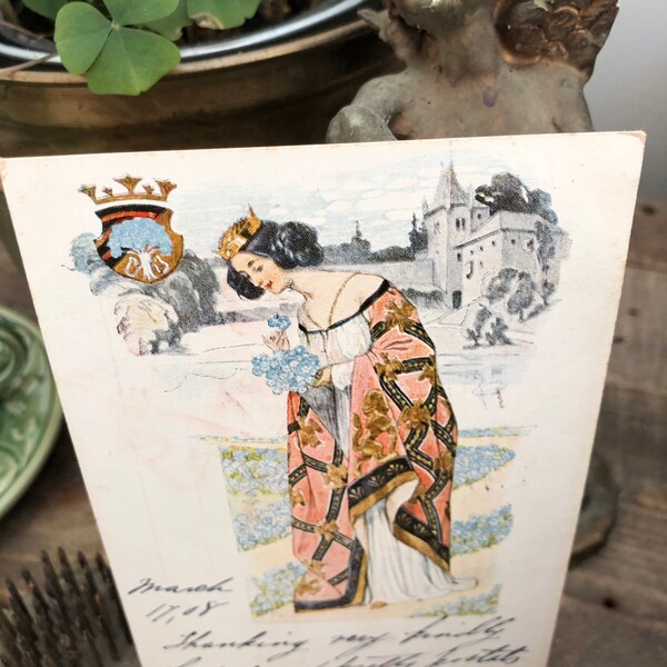 Art Deco Postcard Etsy