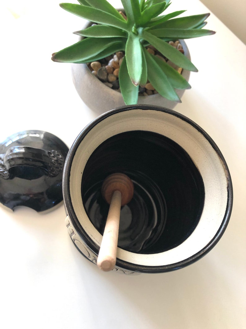 Vintage HONEY Pot Ceramic Handmade Pottery Etsy