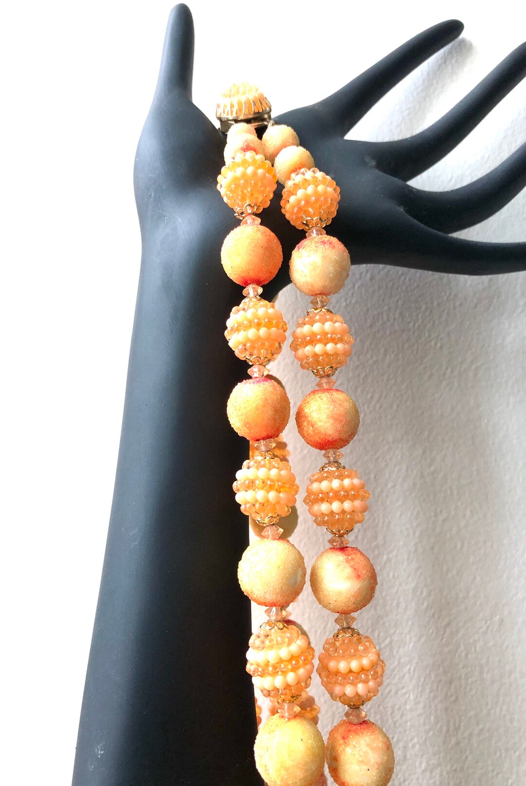 Collier Ethnique Vintage Paix - Fait Main 1968 France, Longueur 46-50 Cm, Occasion