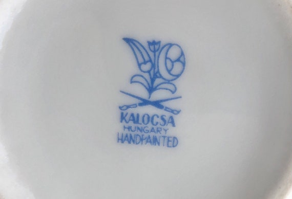SALE Vintage Trinket Box KALOCSA Hungary Porcelain Hand Painted