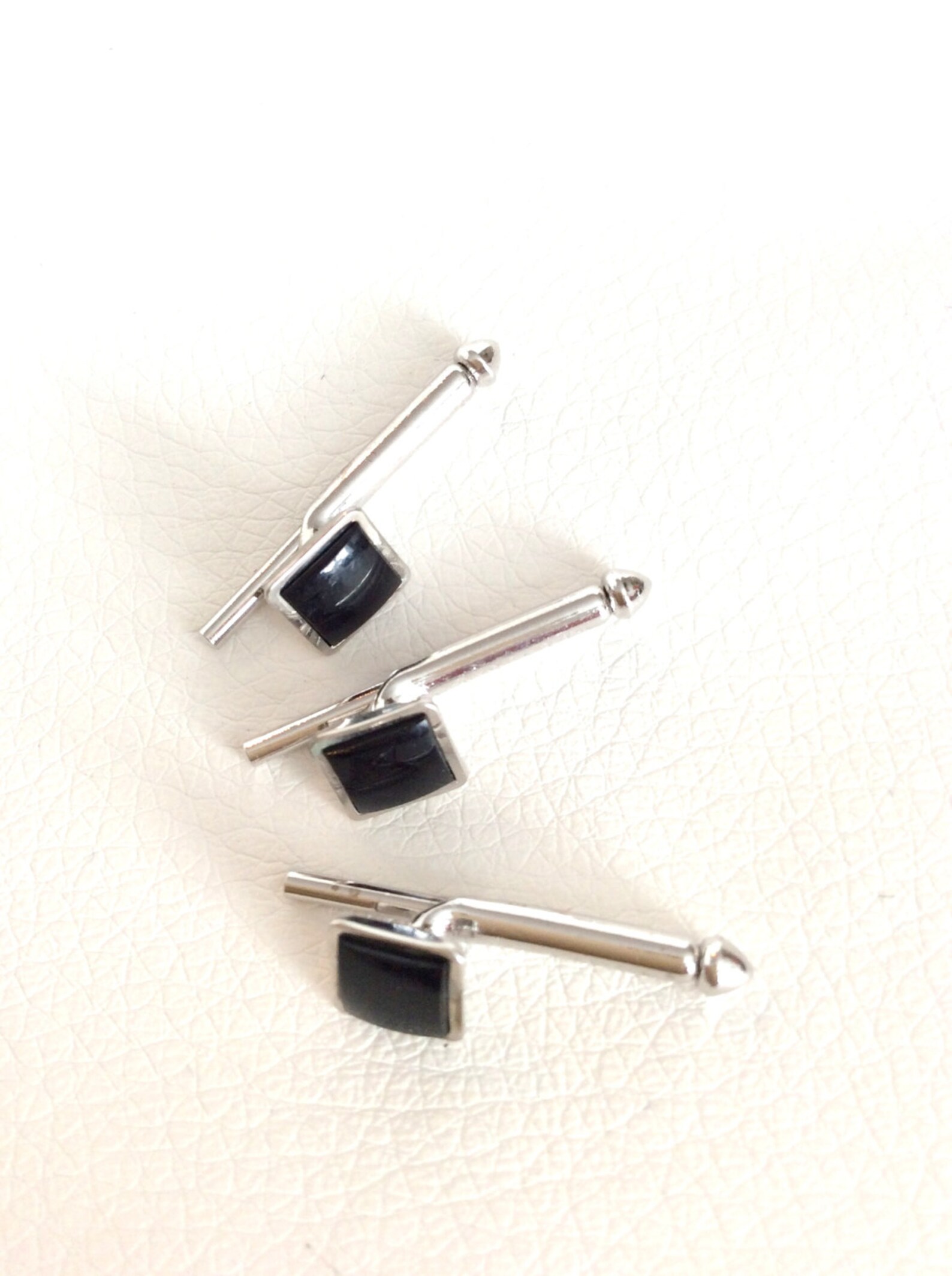 Vintage Cuff Link and Tie Clip Mid Century Mad Men Accessories Etsy