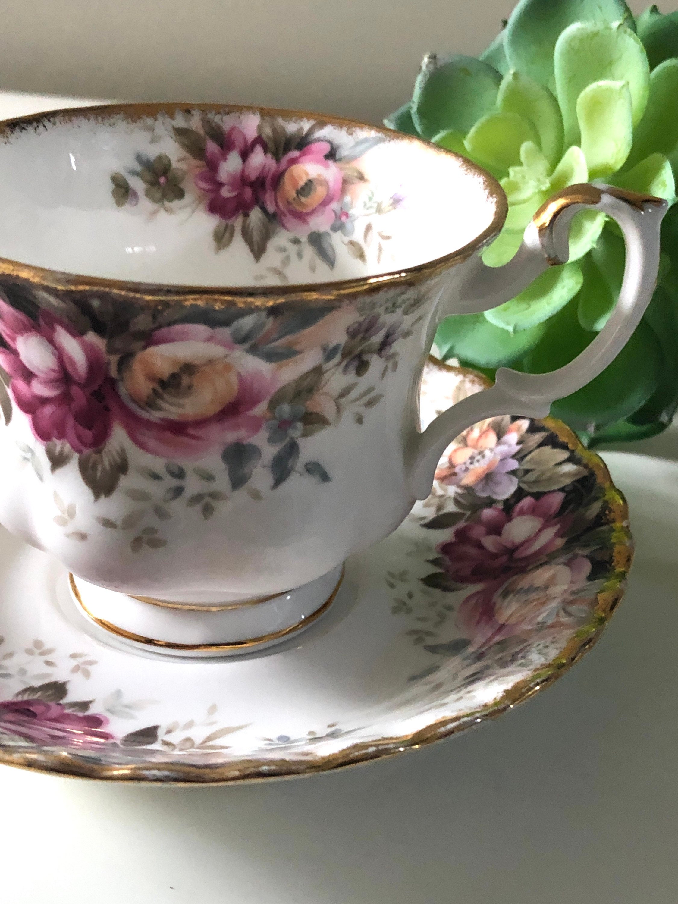 SALE 1981 Royal Albert Autumn Rose Teacup/dessert Plate - Etsy Canada