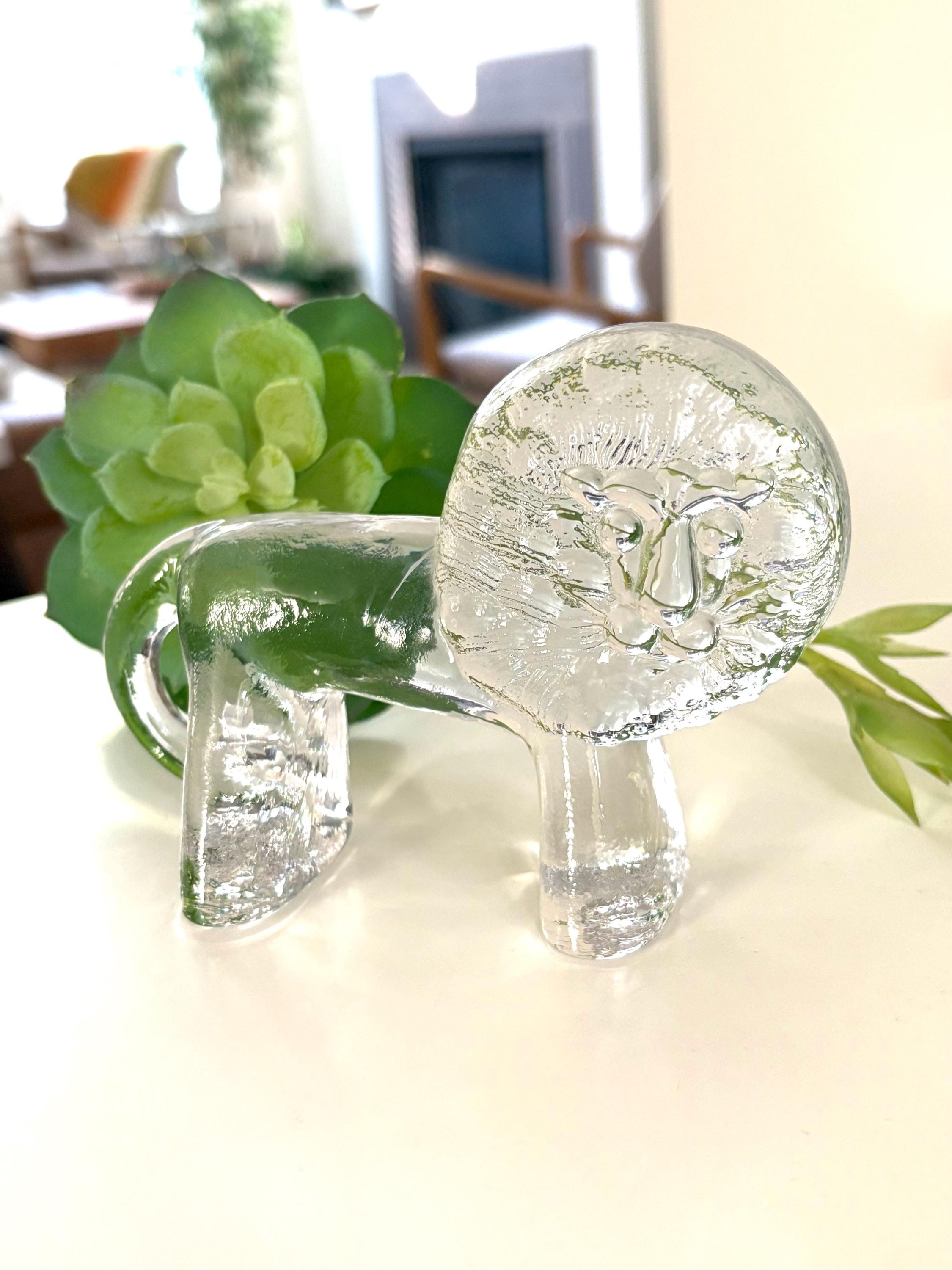 Vintage KOSTA BODA Glass Lion Zoo Series Lisa Larson Figurine Home