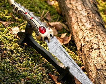 Handmade Catspaw Knife Replica 17.5 Inch | Arya Stark Valyrian Steel Dagger | Fantasy Cosplay Dagger, Gift for Iron of Thrones Fans