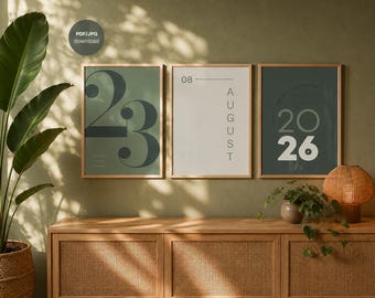 Personalized Date Poster | Modern Typography Wall Art | Minimalist Poster Set | Anniversary Gift