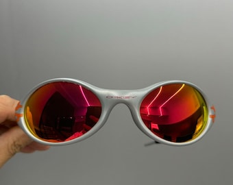 Vintage 90's Y2K Oakley Software Jacket Sunglasses Pewter Metal