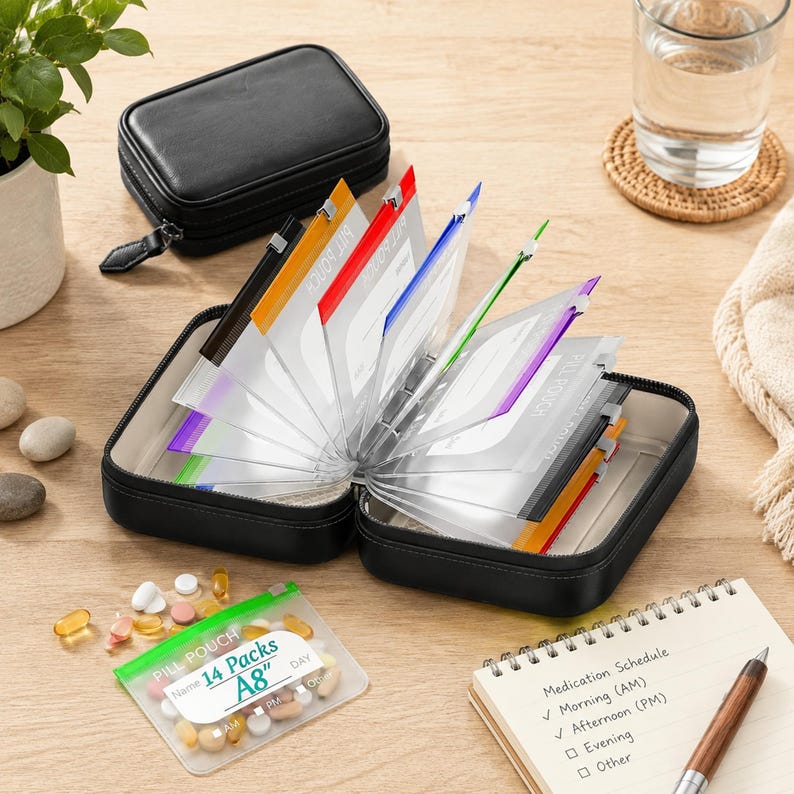 Smart Weekly Medicine Holder, Multi-purpose Pouch System for Seniors ...