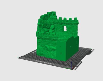 Forteresse de falaise pour terrain de guerre miniature