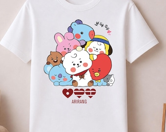 BT21 Chibi World Tour T-Shirt, Bangtan 2026 Concert Sweatshirt, Merch Hoodie for Kpop Fan