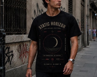 Static Horizon Tee | Dark Streetwear Shirt