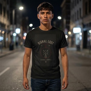 SIGNAL LOST /Shirt Anti Social Club Tee, Retro Surveillance Graphic T-Shirt, Minimal Streetwear Tee, Underground Aesthetic Shirt image 1