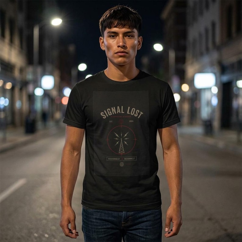 SIGNAL LOST /Shirt Anti Social Club Tee, Retro Surveillance Graphic T-Shirt, Minimal Streetwear Tee, Underground Aesthetic Shirt image 1