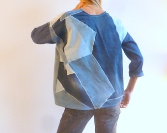 NOLA recycled denim blouse