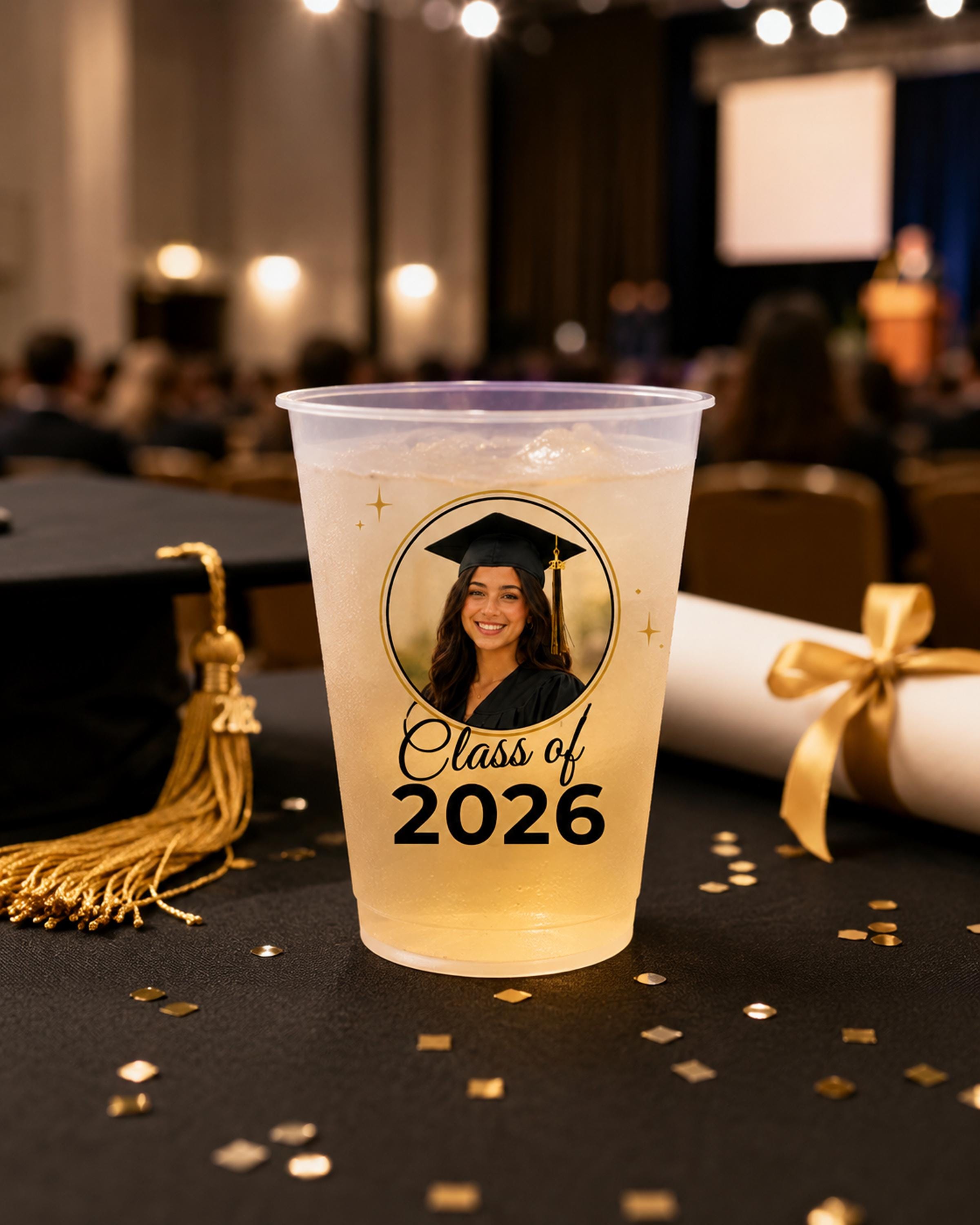 Personalized Graduation Cups, Custom Photo Frosted Plastic Cups, Class ...