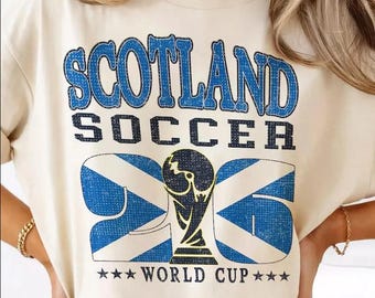 Scotland 2026 Soccer Comfort Colors Shirt, We'll Be Coming Shirt, World Cup USA Canada Mexico Soccer Gift For Fan