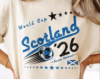 Retro Scotland Soccer World Comfort Colors Shirt, 90s Soccer Team World Graphic Tee