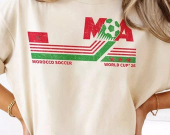 Morocco Soccer World Cup Tee, 2026 USA Soccer Shirt, Football Fan Gift for Dad
