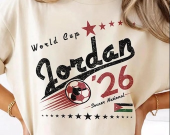 Retro Jordan Soccer World Comfort Colors Shirt, 90s Soccer Team World Graphic Tee