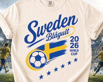 Sweden Soccer World Vintage Comfort Colors Shirt