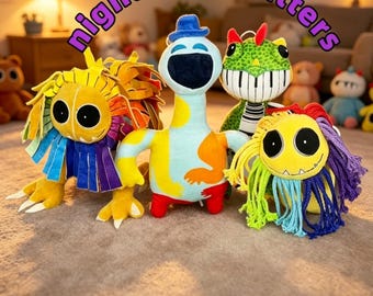 Nightmare Critters Poppy 4 Plüschtiere, grüne Dinosaurier-Löwe gefüllte Puppe, im Lager Plushie, Kinder-Erwachsenen-Geschenk