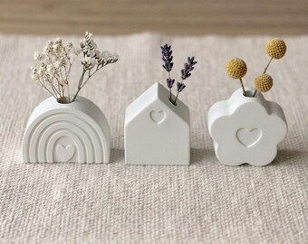 Juego de decoración para el hogar con flores arcoíris - Raysin - Sala de estar moderna y minimalista - Idea de regalo para inauguración de casa, boda, hermana - Flores secas - Único