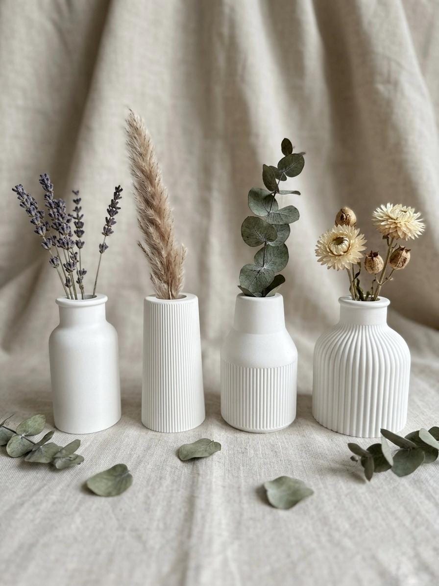 Vase weiß klein