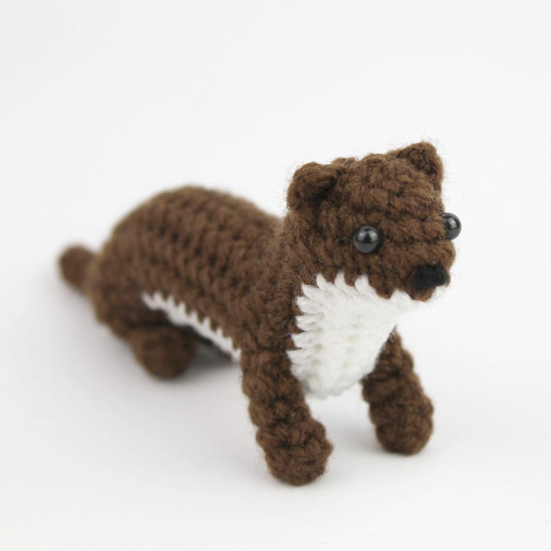 Weasel Rochet Pattern Pocket Weasel Crochet Pattern - With Modifications for Stoat or Ermine ...