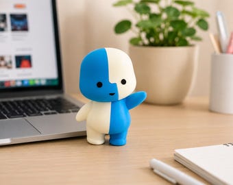 Lil Finder Guy - Impression 3D | Figurine icône d'ordinateur | Décoration technique professionnelle et cadeau geek